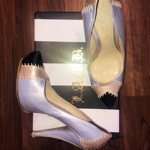 Sexy gold silver metallic LAMB Gwen Stefani heels